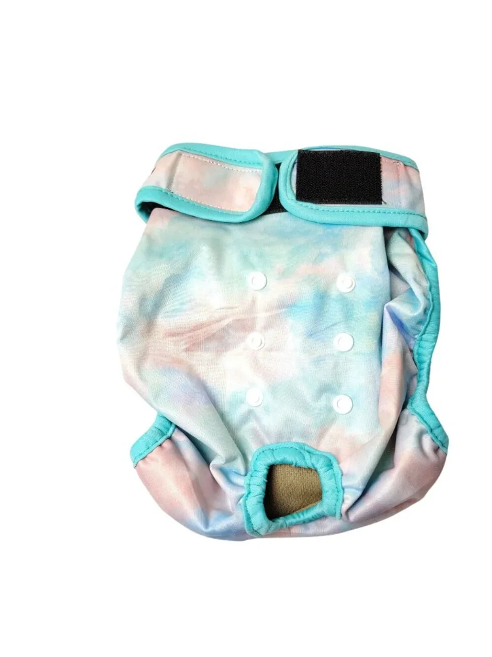 Dog Diaper 3-Pack Large Reusable, Washable and Adjustable Pastel Tie-Dye